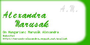 alexandra marusak business card